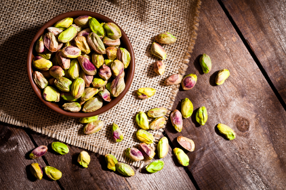 Pistachios in a bowl